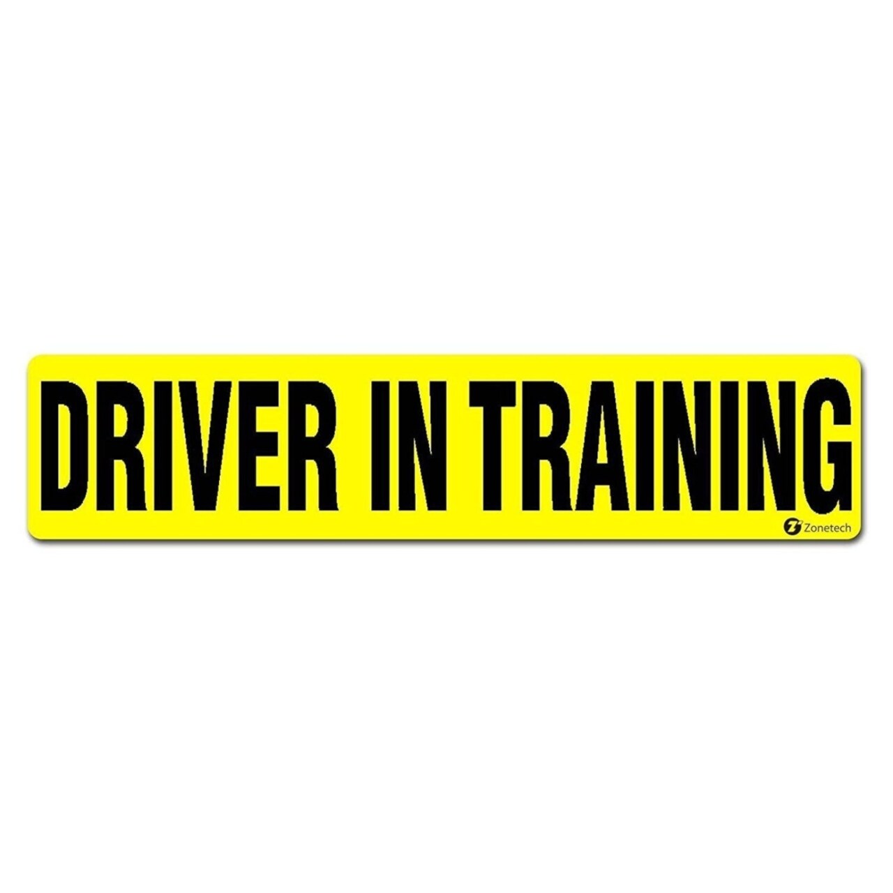 Zone Tech - Driver In Training Magnet - Reflective Vehicle Car Sign-Black Letter